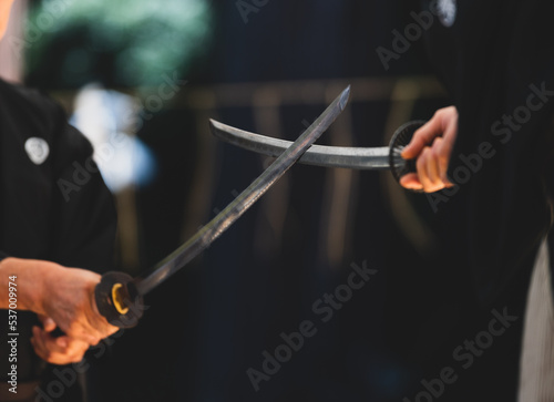 日本刀を構える人物（Demonstration of Japanese sword）