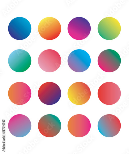 Gradient color circle. color vector set background  