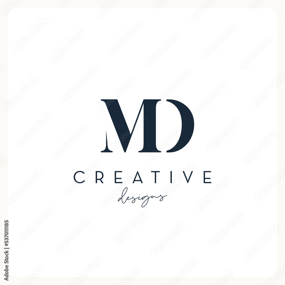 Monogram MD logo design, creative letter logo for business and company. Monogram MD logo design, creative letter logo for business and company.
