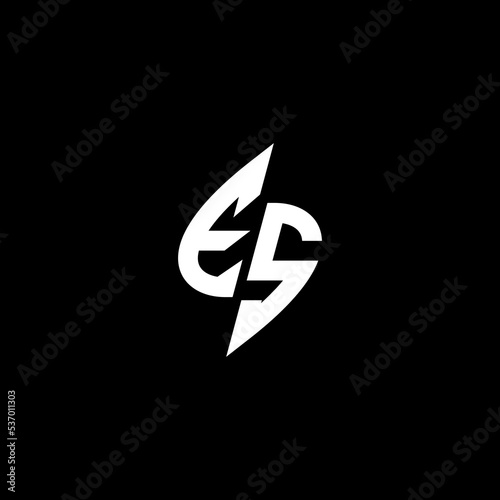 ES monogram logo esport or gaming initial concept vector