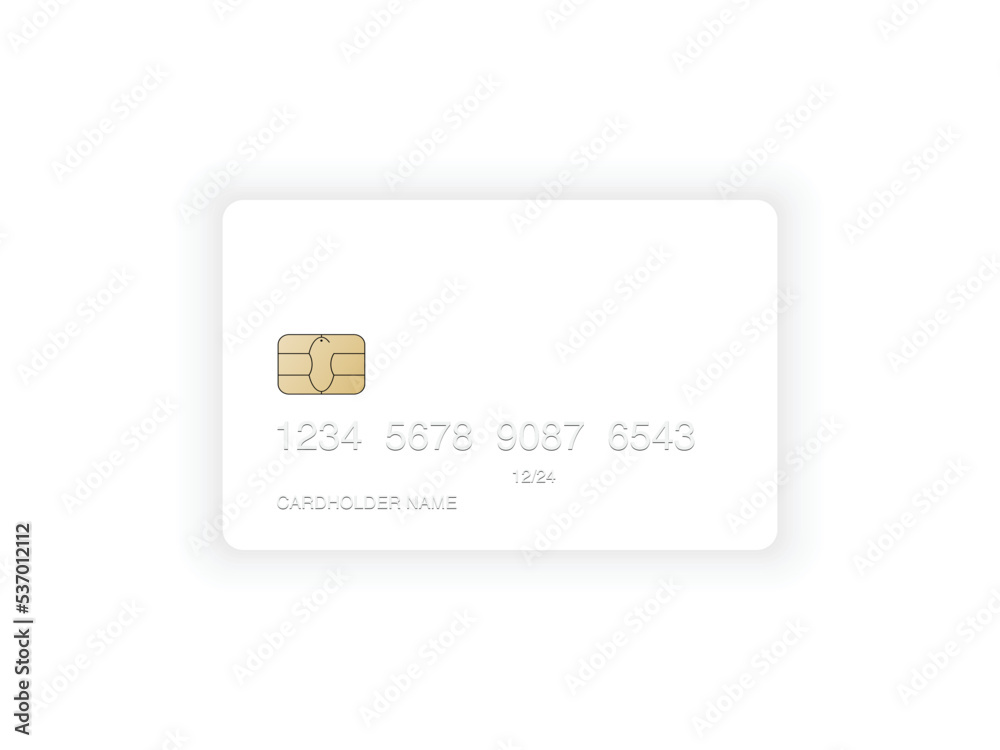 credit card mockup isolated on white Stock Vector | Adobe Stock
