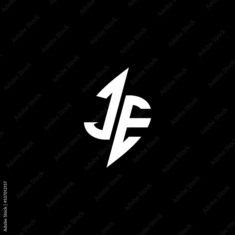 JE monogram logo esport or gaming initial concept vector Stock Vector ...