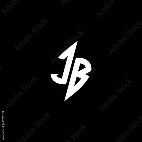 JB monogram logo esport or gaming initial concept vector