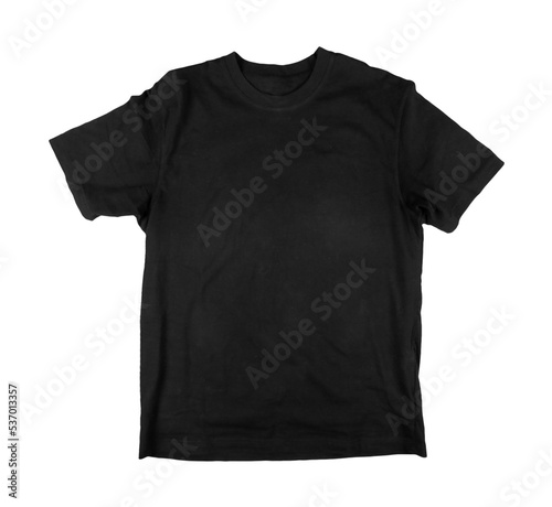 Black T-Shirt Isolated On White Background