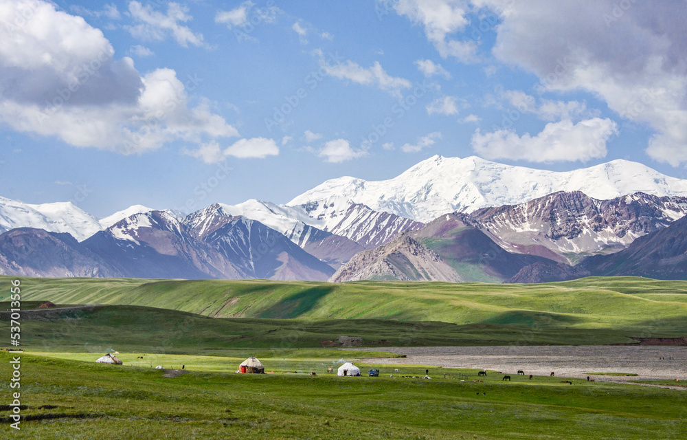 The Kyrgyz border post on the Pamir Highway