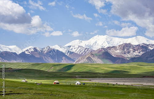 The Kyrgyz border post on the Pamir Highway