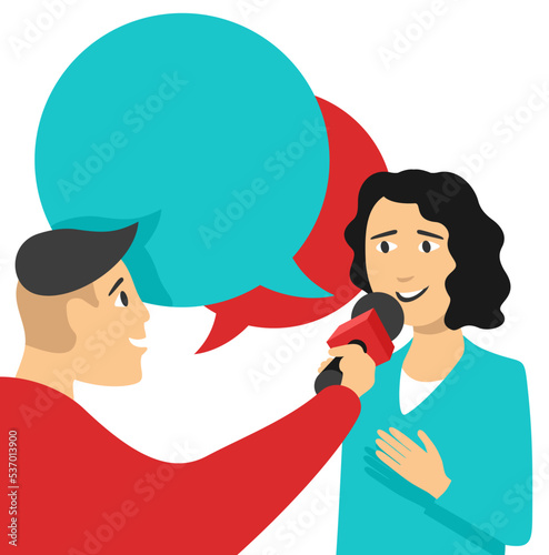 Media interview - journalist with some person