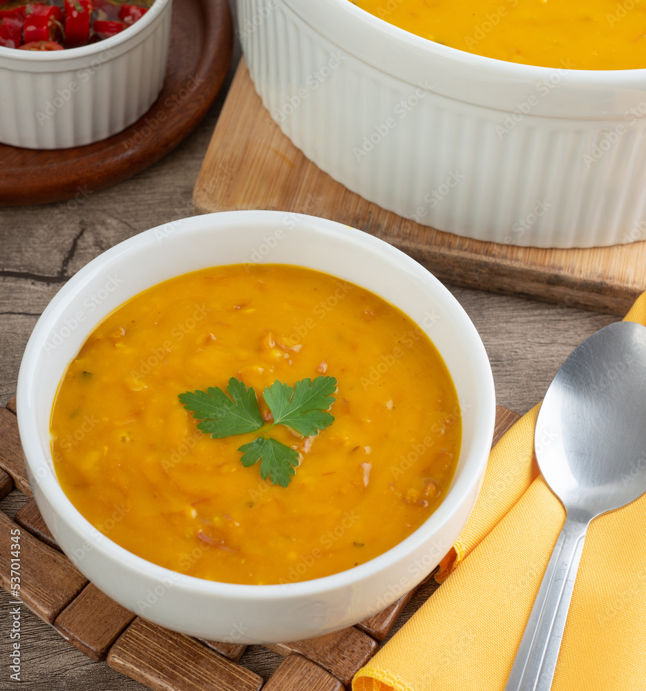 Brazilian typical kabocha with jerked beef Brazilian typical kabocha with jerked beef