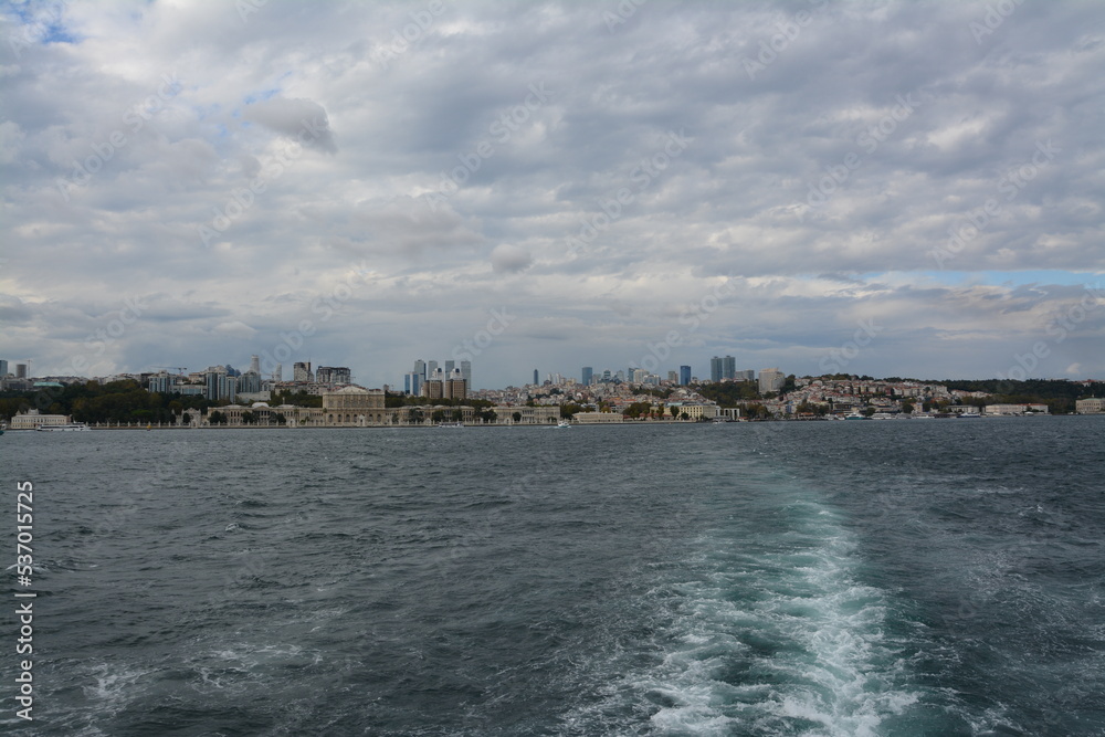 Istanbul waterview, sky and clouds