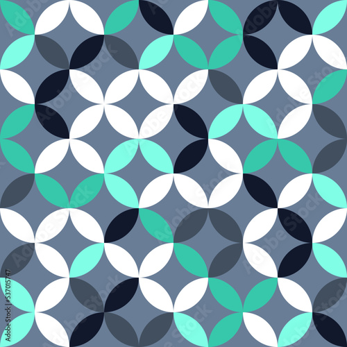 Overlapping circles and ovals pattern