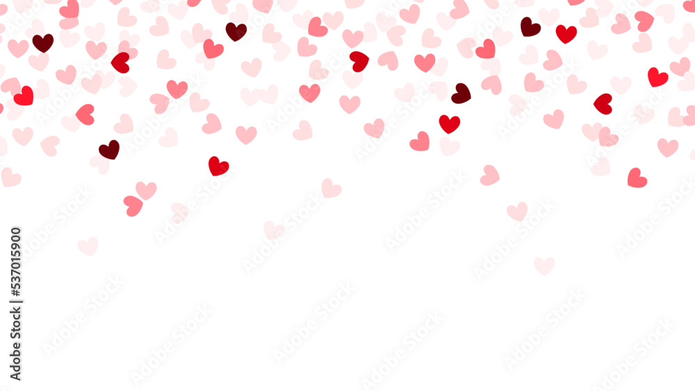 Heart confetti isolated on white
