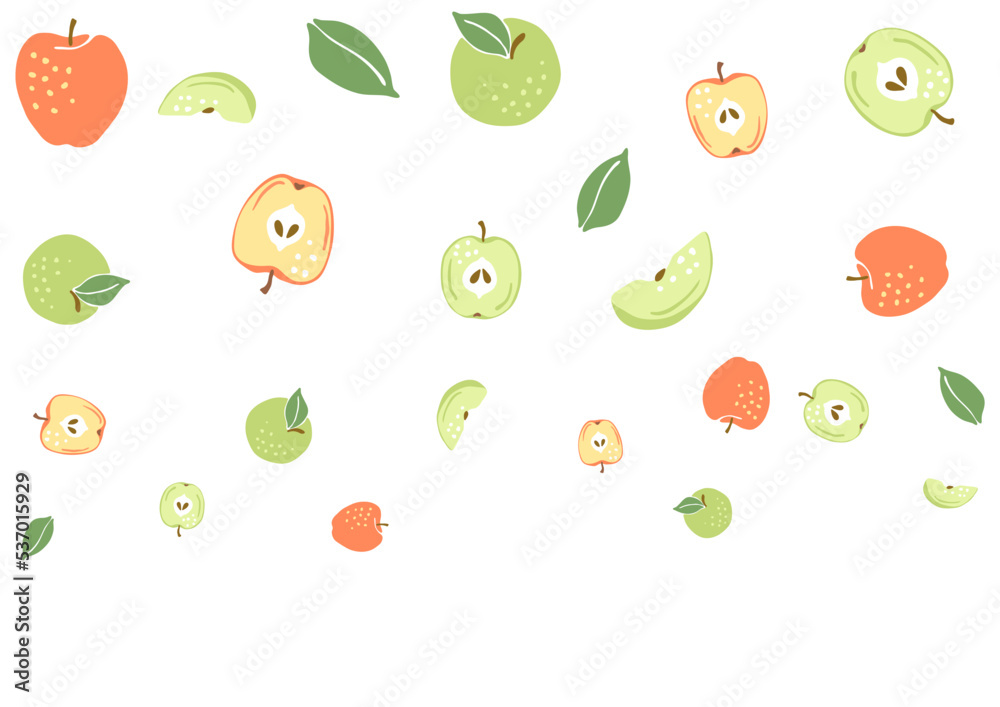 Background with ripe apples. Decorative fruits and leaves. Background with ripe apples. Decorative fruits and leaves.