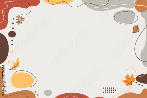 abstract background with autumn element theme color palette