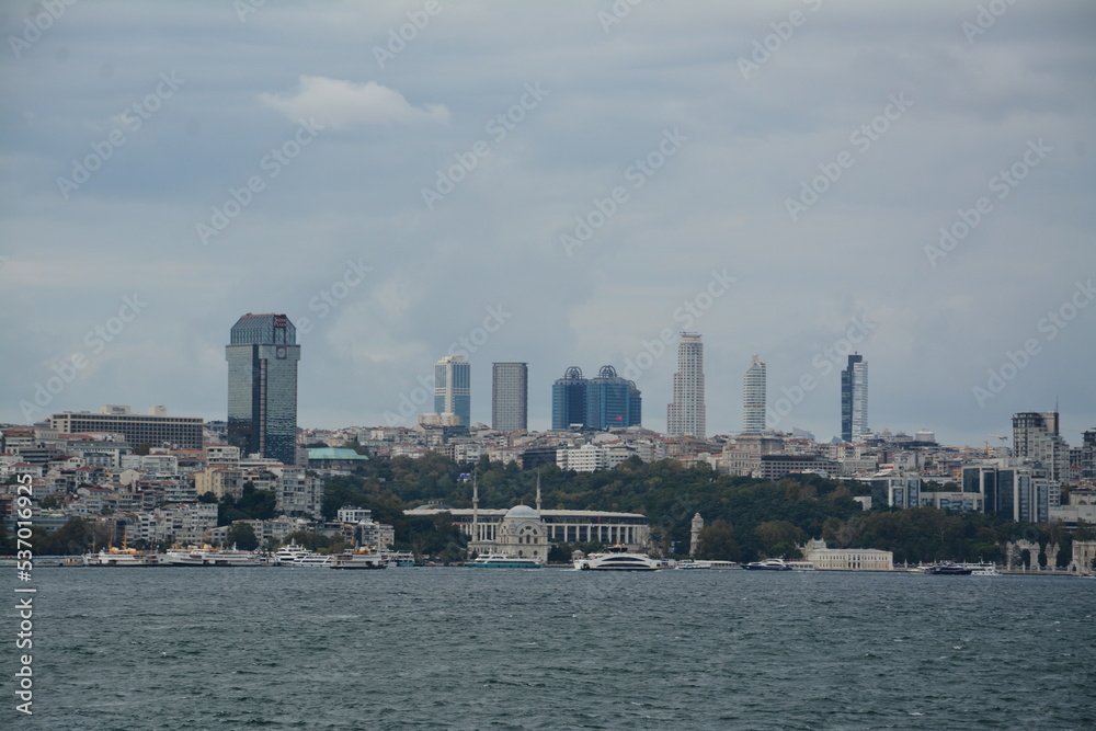 Istanbul waterview, sky and clouds