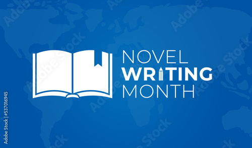 Novel Writing Month Background Illustration