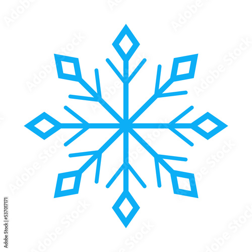 Snowflake blue sign. Snowflakes vector, Cold and Cooling. Symbol of Winter. Vector Illustration 
