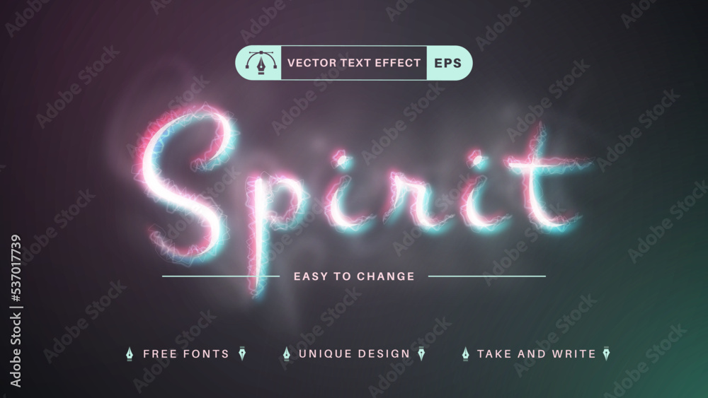 Spirit - Editable Text Effect, Font Style