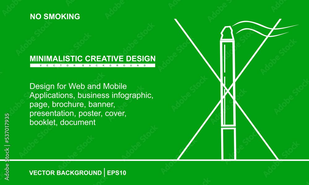 No smoking design for Web and Mobile Applications, business infographic ...