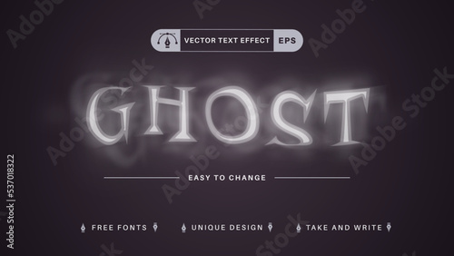 Ghost - Editable Text Effect, Font Style