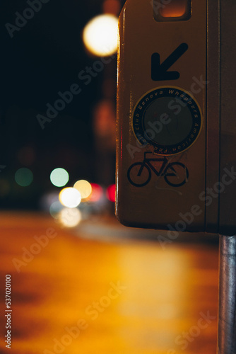 pedestrian crossing at night
