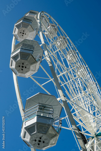 ferris wheel on a blue sky