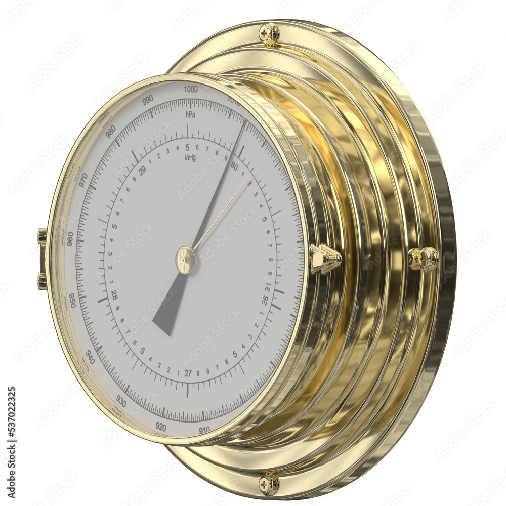 3d rendering illustration of a wall barometer 3d rendering illustration of a wall barometer