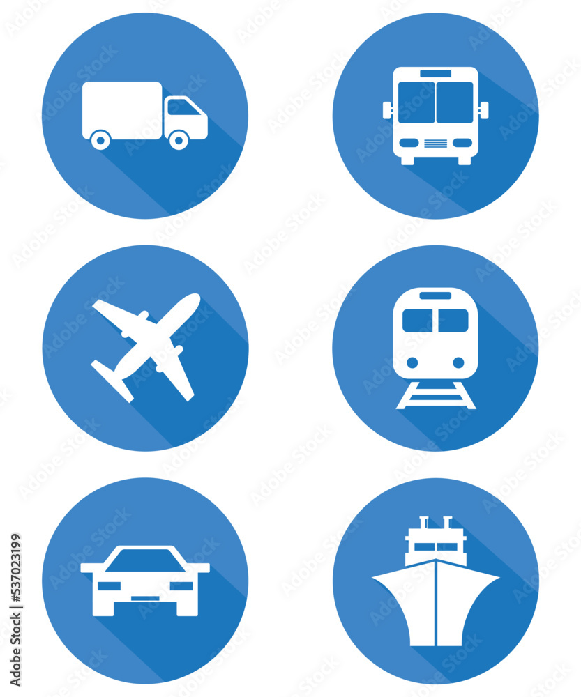 transportation icons set transportation icons set