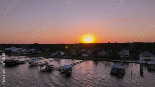 Sunset over Elberta, Alabama near Pirates Cove photo