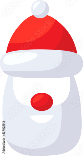 Santa Clause costume flat icon Fancy headdress