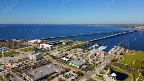 Coastal Punta Gorda Florida USA aerial drone video photo
