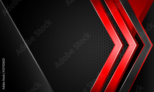 Geometric background. Red, white and gray colors. Decorative web banner or layout. EPS vector illustration