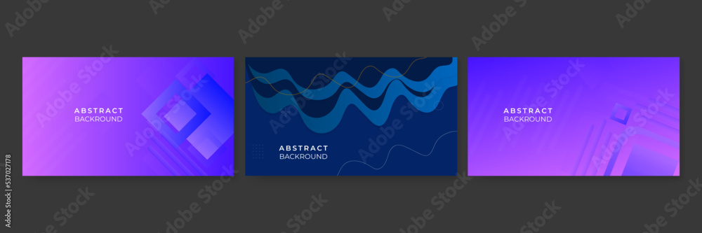 Set of abstract presentation background