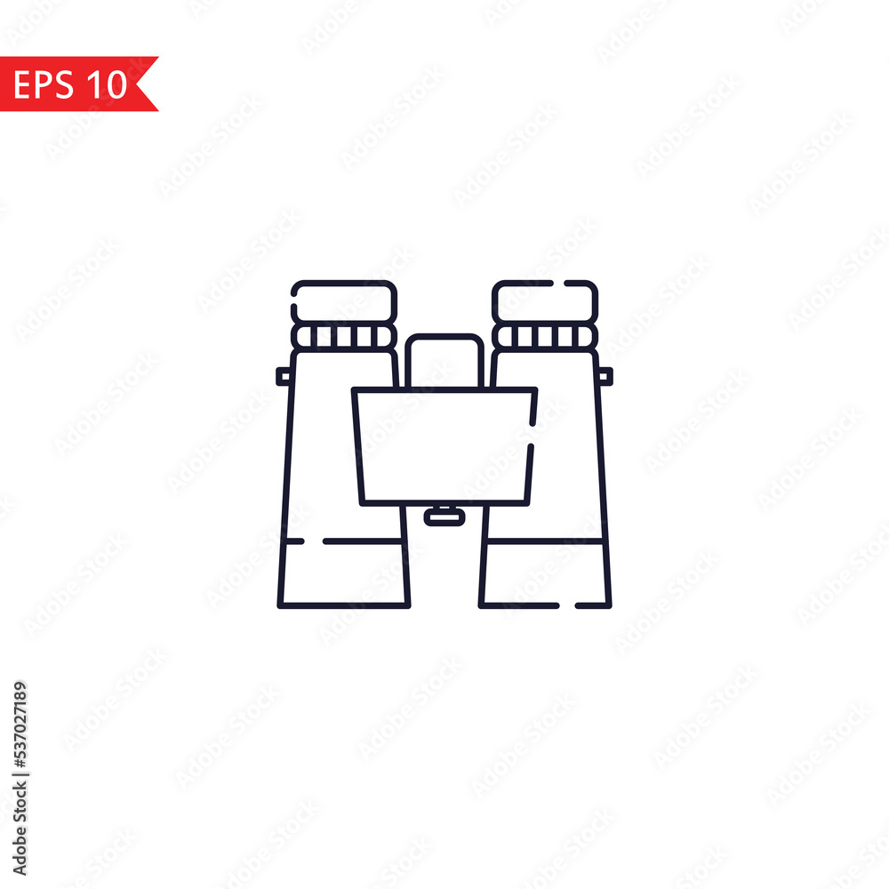 binoculars line icon isolated sign symbol Vector binoculars line icon isolated sign symbol Vector