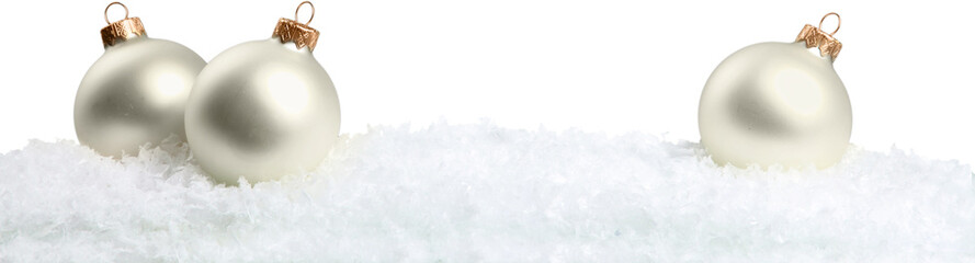 Beautiful  Christmas balls   on white background