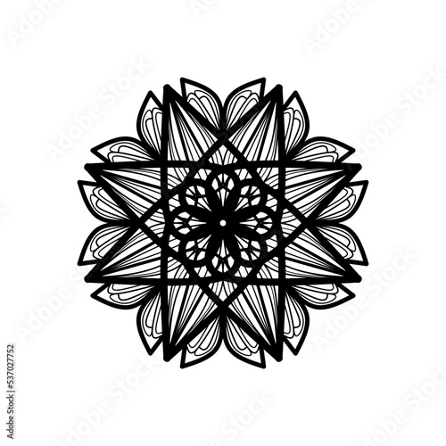 floral mandala pattern vector illustration. Round Pattern Mandala. Round backgrounds for the greeting cards, invitation, tattoo template, business style, cards or else. Vector illustration