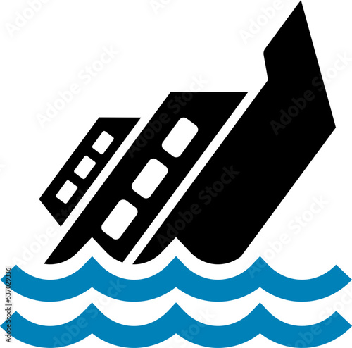 Sinking ship icons