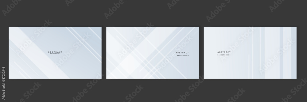 Set of abstract white presentation background