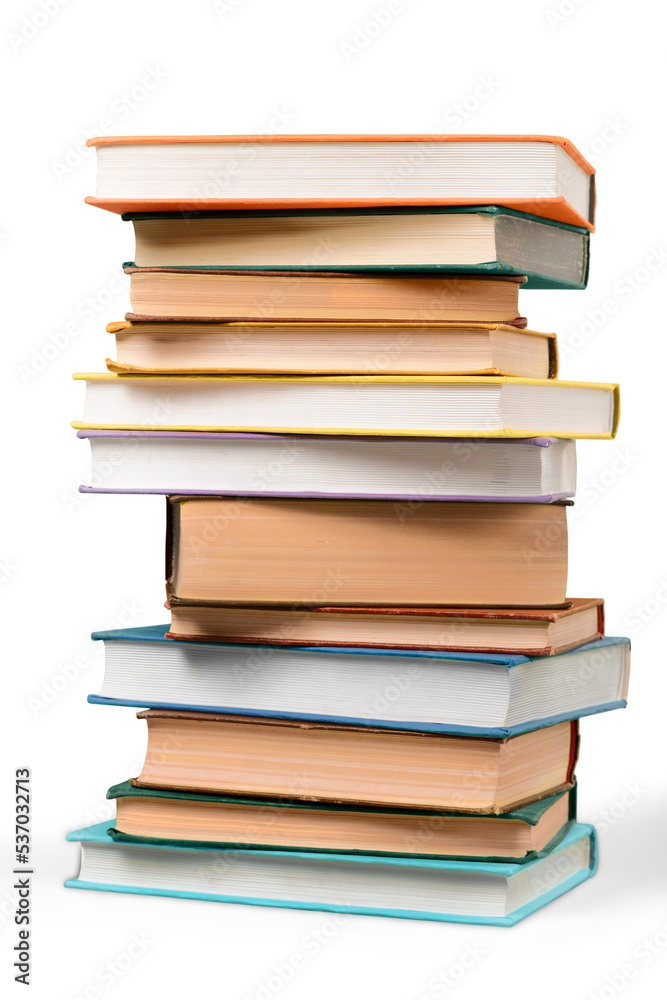 Stack of books isolated on white background Stack of books isolated on white background