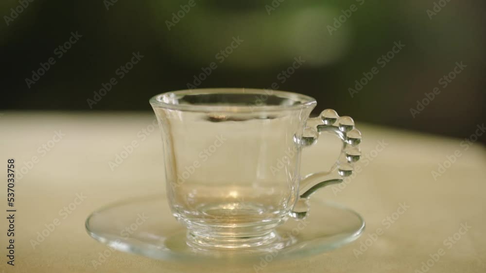 serving a cup of tea and taking it to drink serving a cup of tea and taking it to drink