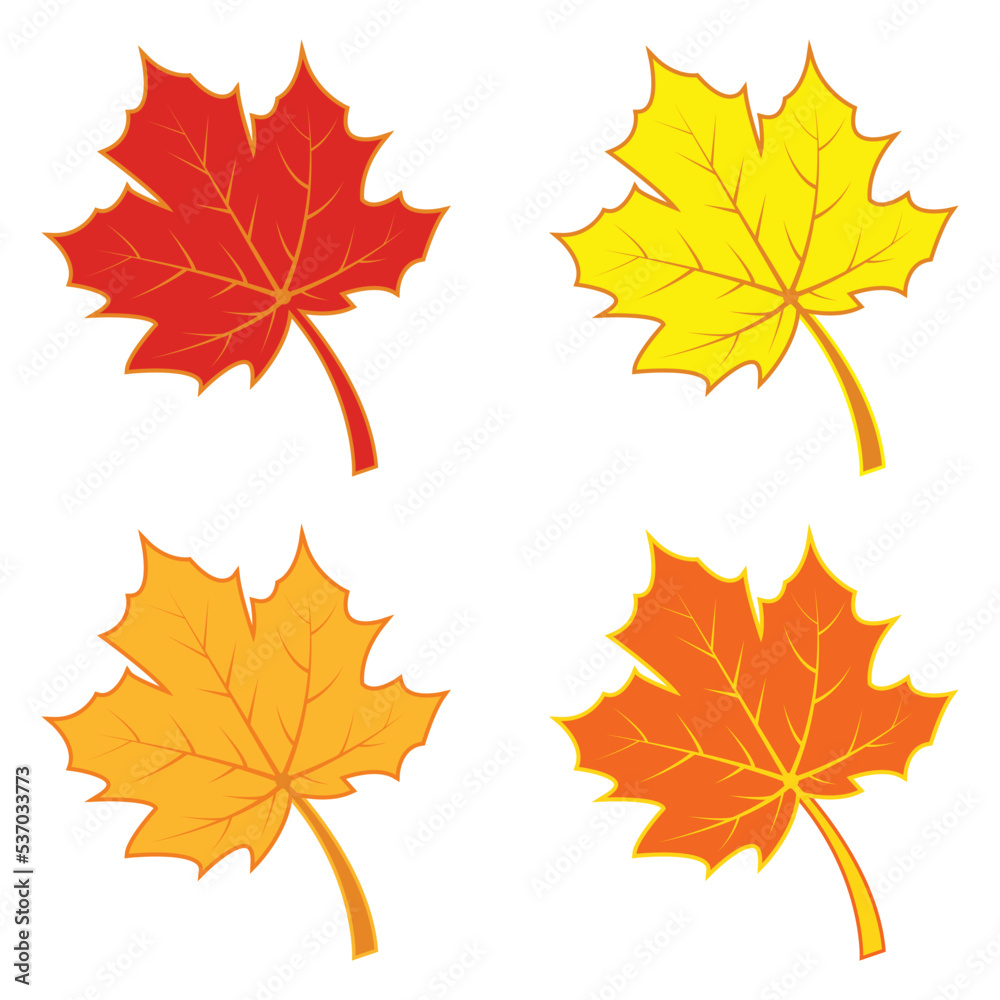 Obraz premium Maple leaf logo Template vector icon illustration design