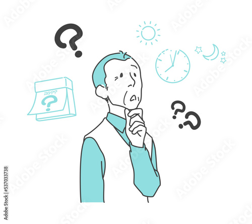 日付や時間が分からなくなってしまうシニア男性