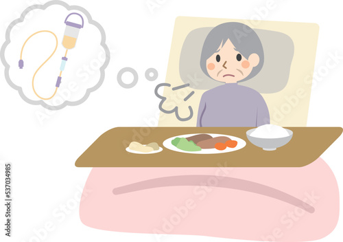 食欲のない高齢者、経管栄養のことを考える