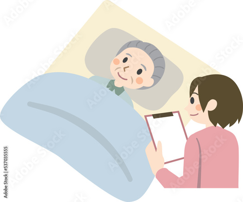 看護師と高齢者　聞き取り　チェック