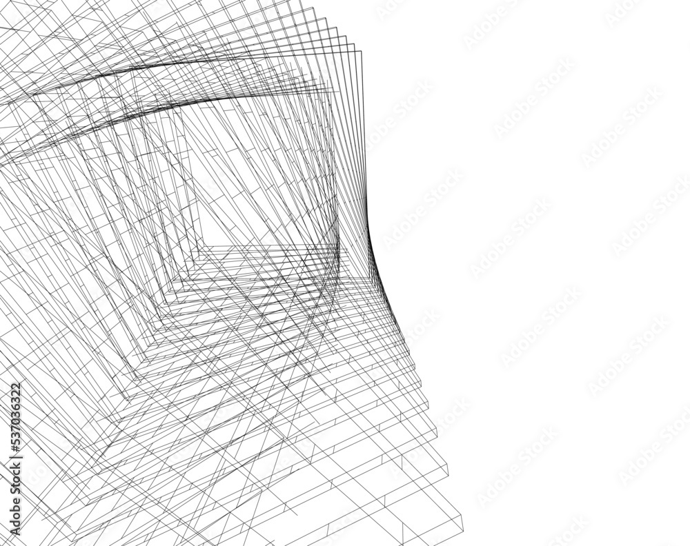 abstract architecture vector 3d illustration abstract architecture vector 3d illustration