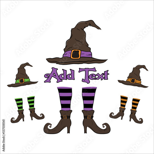 Witch Monogram vector.