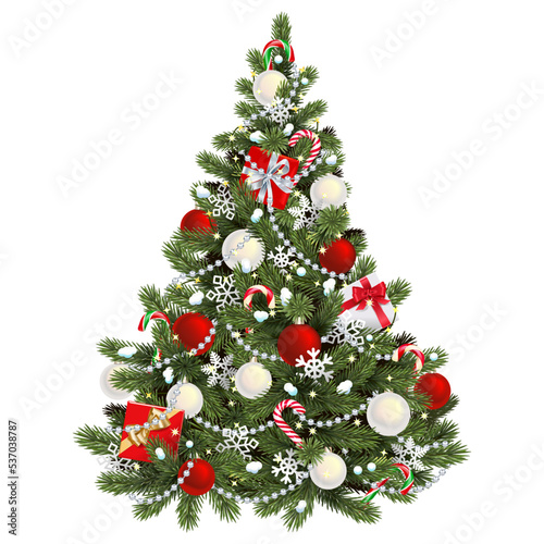 Vector Snowy Christmas Tree Concept
