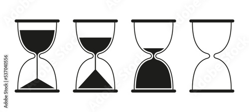 Sand Clock icon collection. Vector time symbol.
