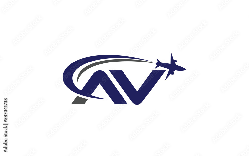 Tour and travel agency logo vector download airline and aviation logo design vector extra bold letter AV Tour and travel agency logo vector download airline and aviation logo design vector extra bold letter AV