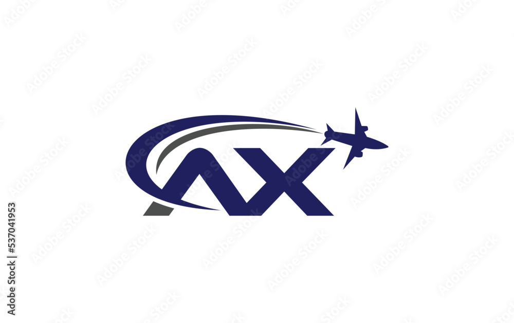 Tour and travel agency logo vector download airline and aviation logo design vector extra bold letter AX Tour and travel agency logo vector download airline and aviation logo design vector extra bold letter AX