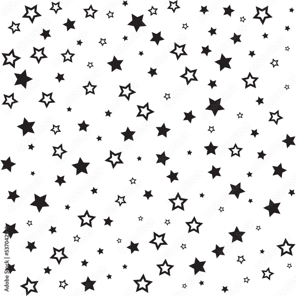 Star pattern. Seamless vector stars background. Cute festive Christmas and holidays ornament